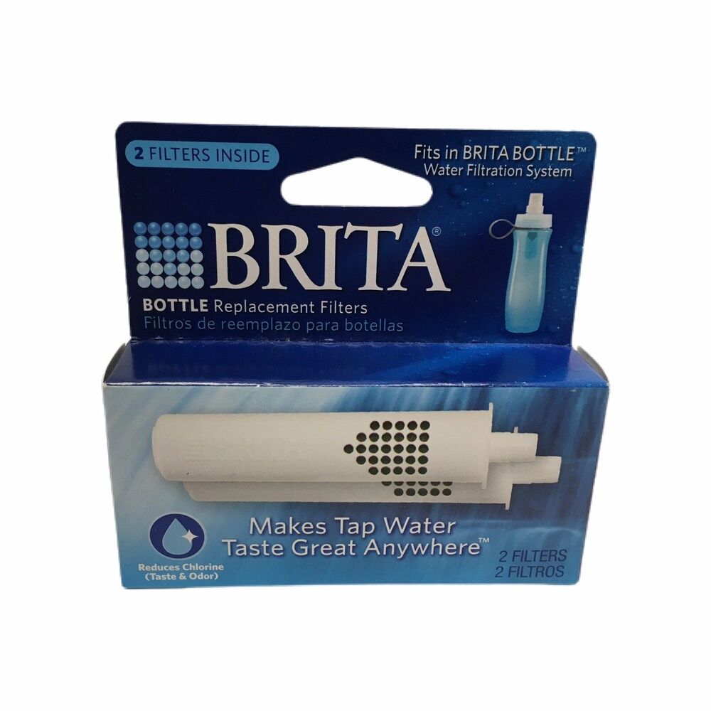 Genuine BRITA Water Bottle Soft Squeeze Replacement Filters 2-Pack New Box